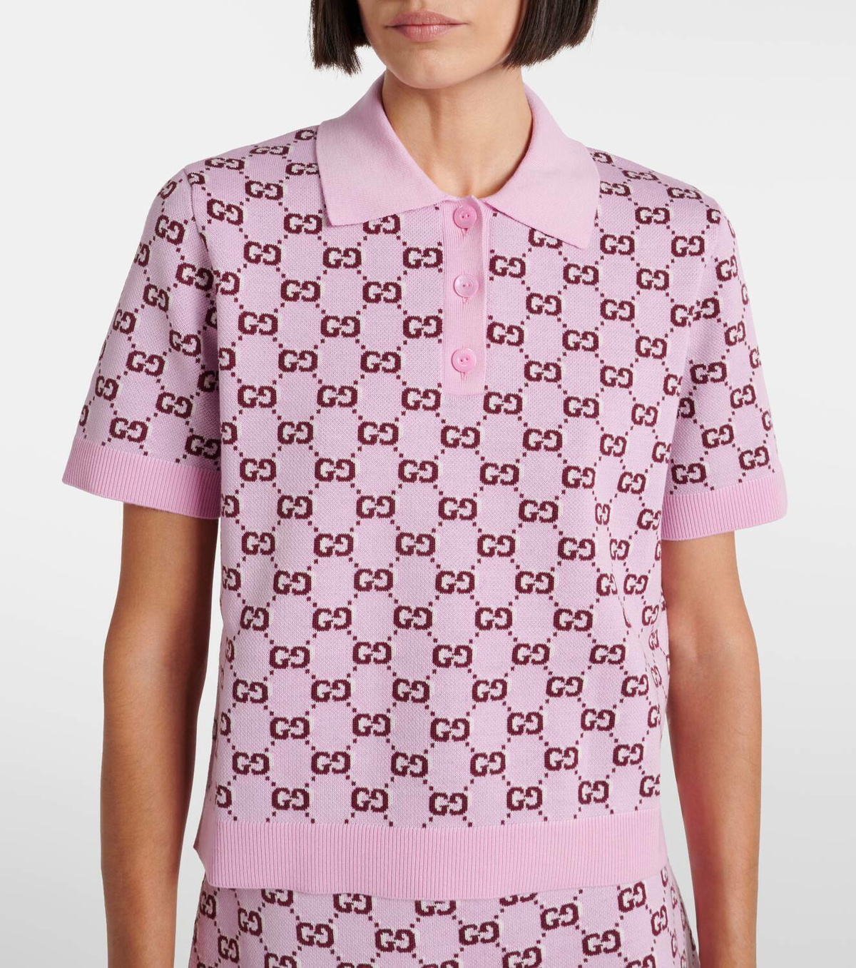 Gucci GG wool-blend jacquard polo shirt Gucci