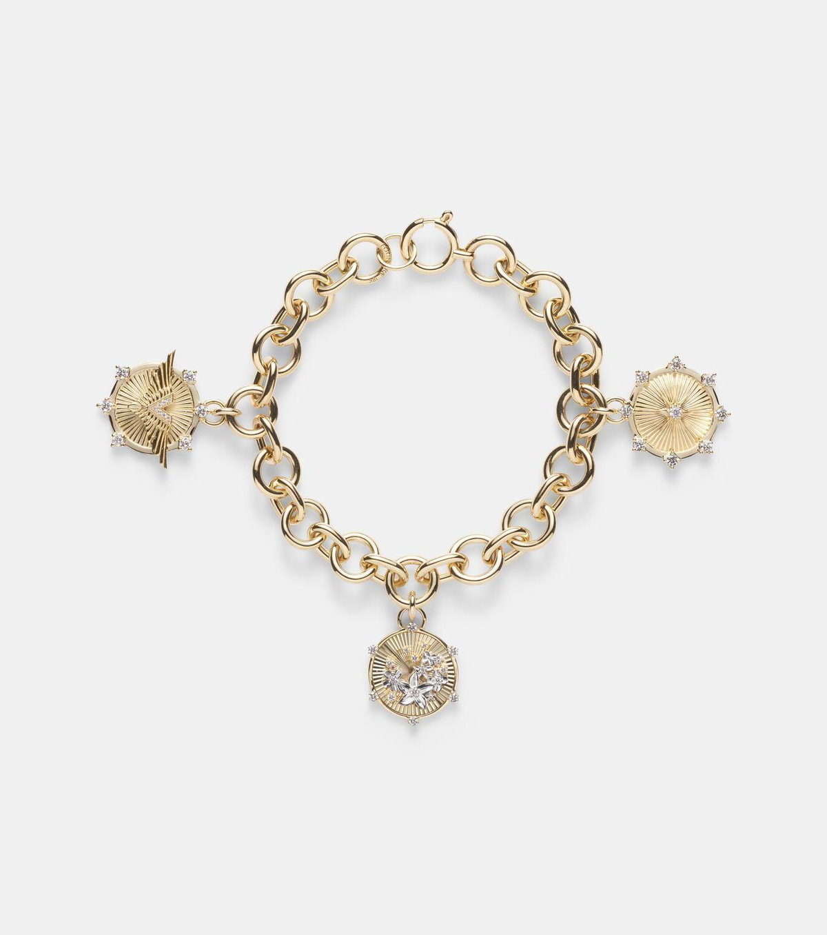 FoundRae Resilience and Blossom 18kt gold bracelet with diamonds