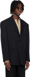 RECTO Black Oversize Single Breasted Blazer