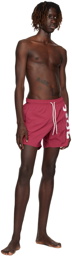 BOSS Pink Printed Swim Shorts