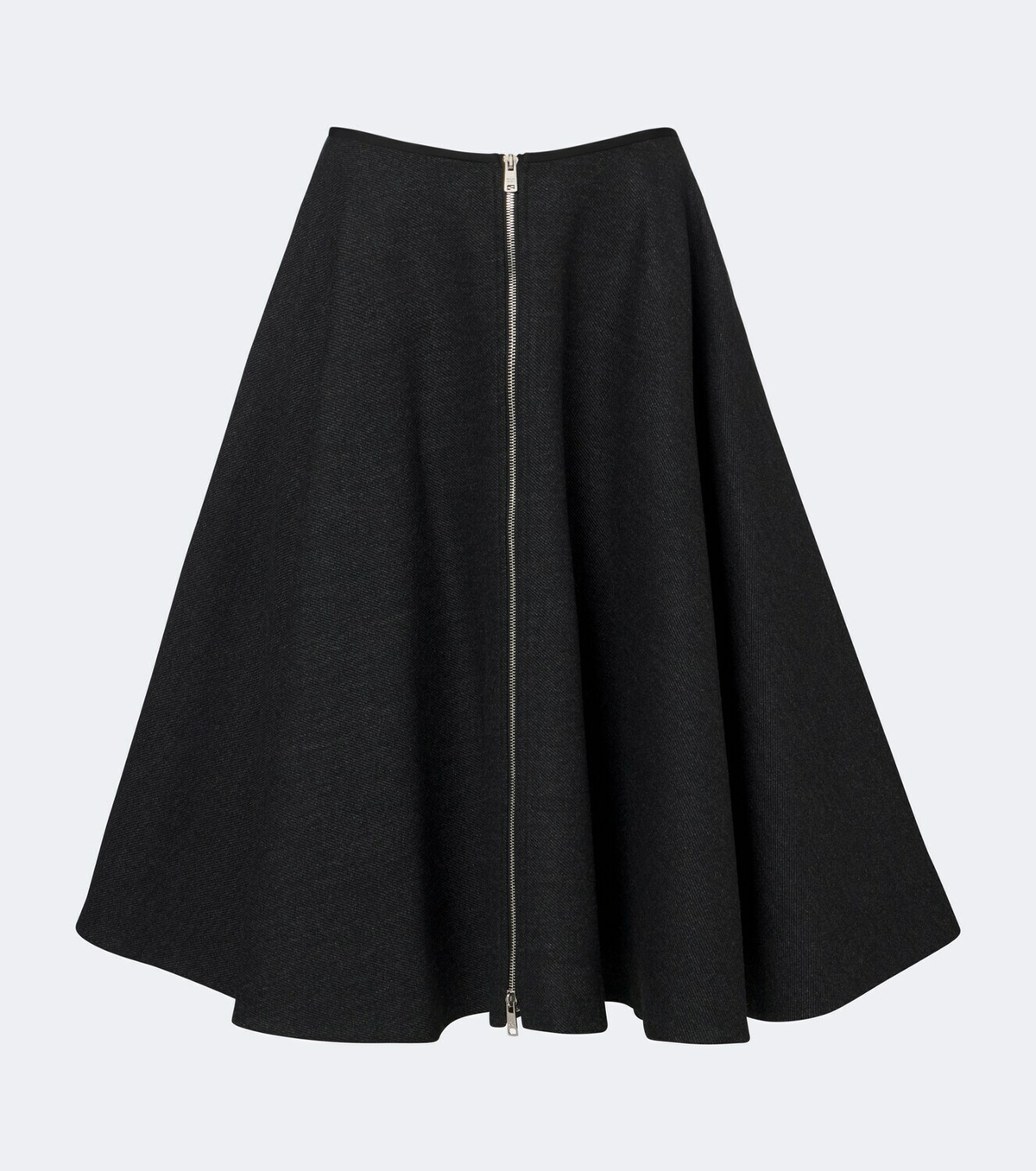 Prada Re-Nylon-trimmed virgin wool midi skirt