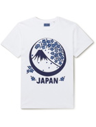 BLUE BLUE JAPAN - Printed Cotton-Jersey T-Shirt - White - S