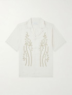 Frescobol Carioca - Alves Embroidered Linen Shirt - Neutrals