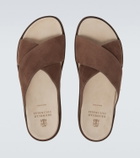 Brunello Cucinelli Suede slides