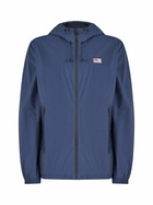 MC2 Saint Barth Man Hooded Lightweight Navy Blue Fabric Windbreaker Sloop