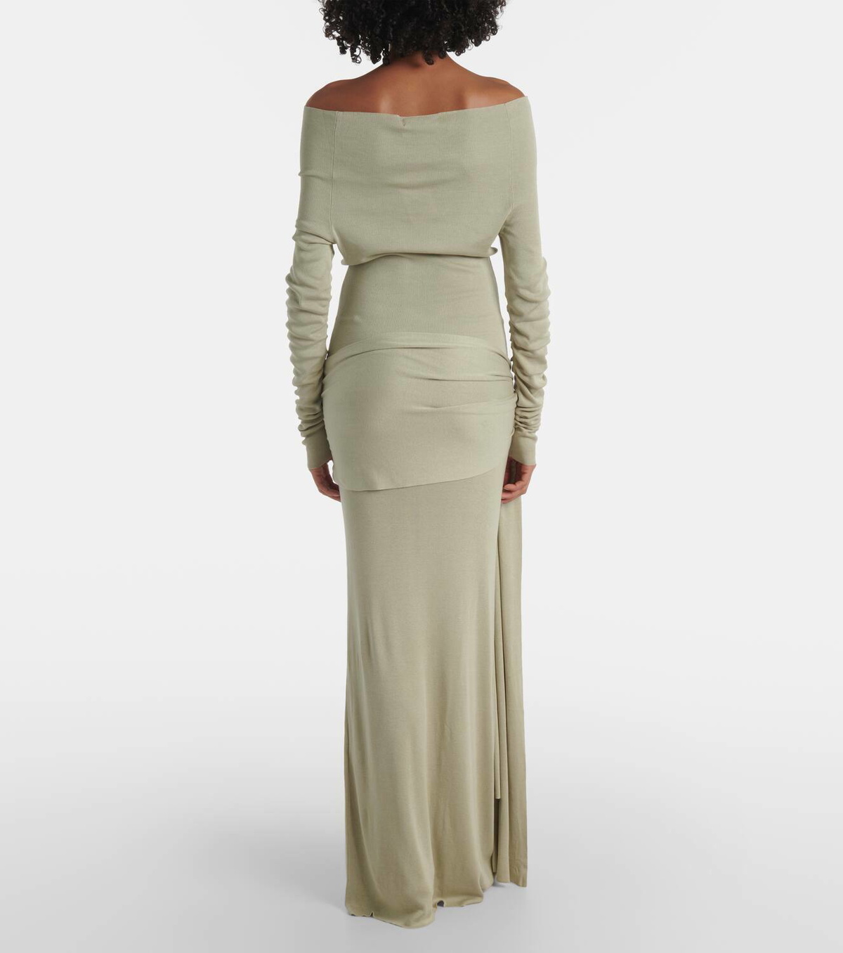 Aya Muse Kora off-shoulder silk-blend maxi dress Aya Muse