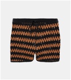 Staud Samara cotton crochet shorts
