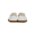Lanvin White and Beige Dual Material JL Sneakers