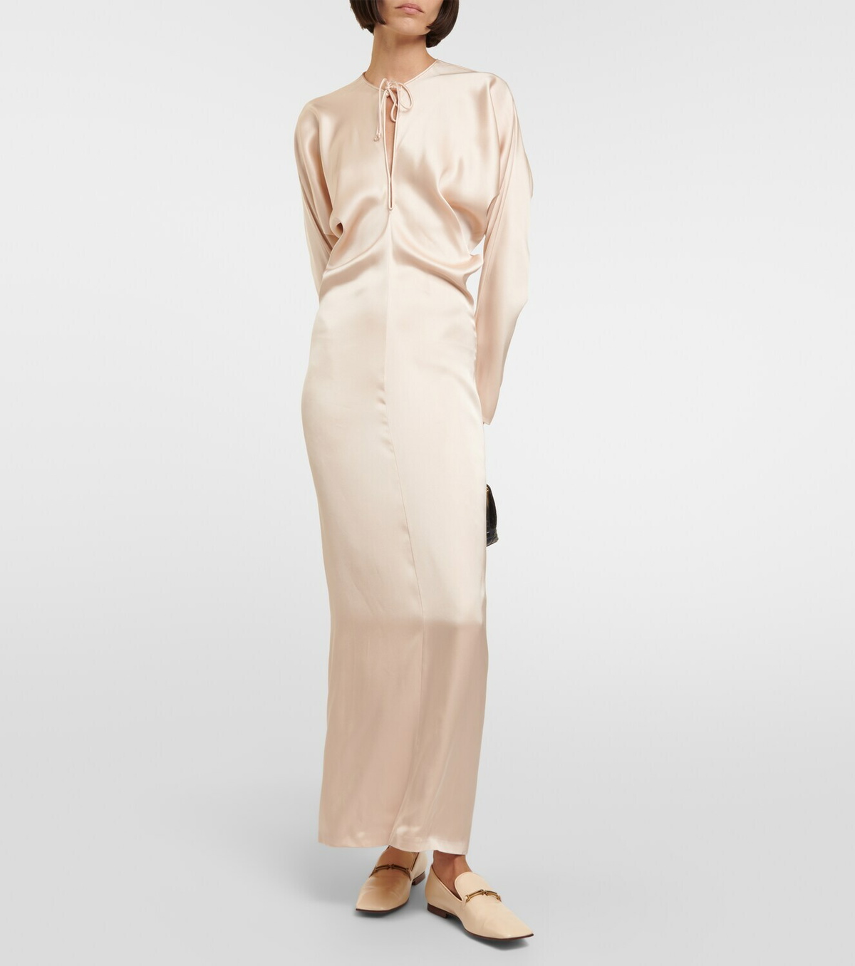 LORO PIANA ワンピース シルク Silk maxi dress885043 Silk maxi dress in black - Loro Piana | Mytheresa