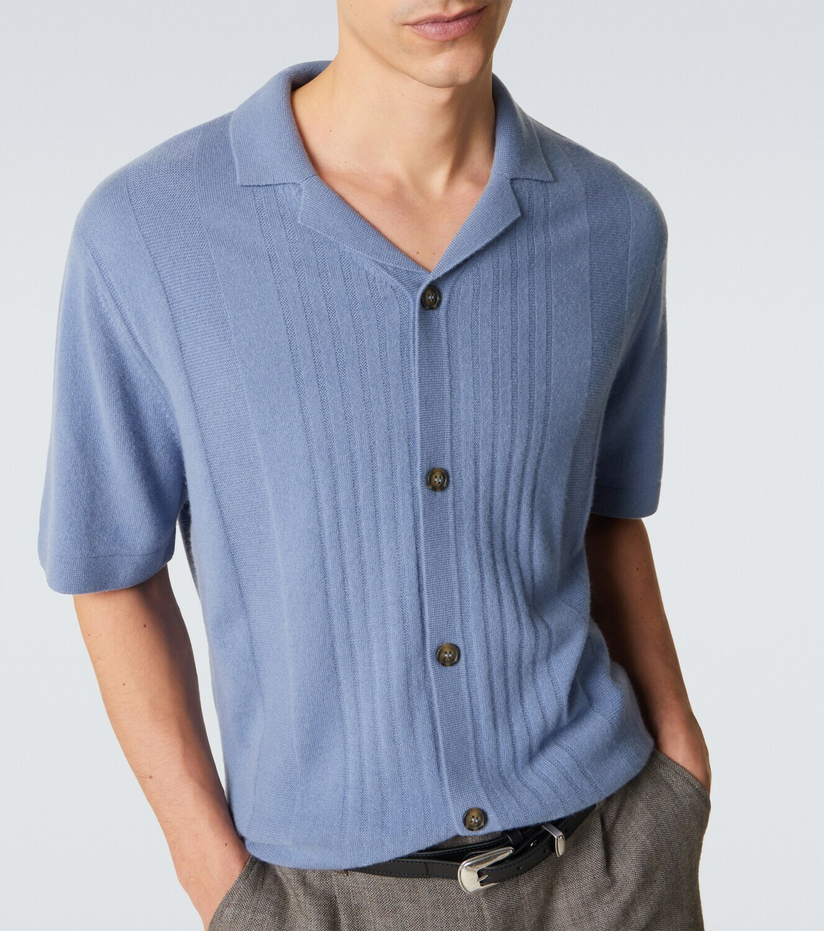 Le Kasha Gerone knitted cashmere polo shirt