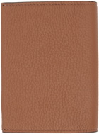 ZEGNA Brown Leather Passport Holder