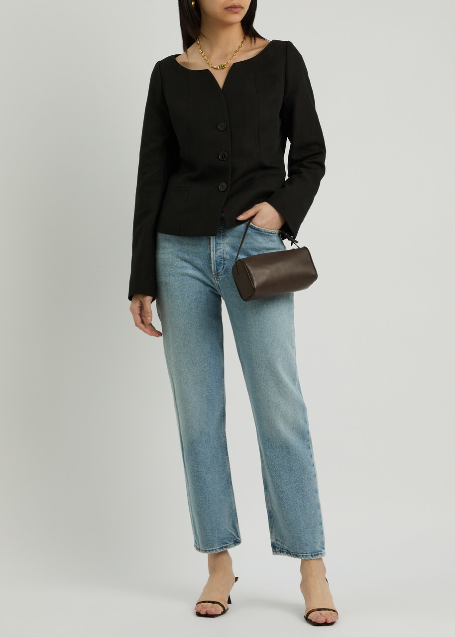 Skall Studio Athena Linen-blend Blazer Black