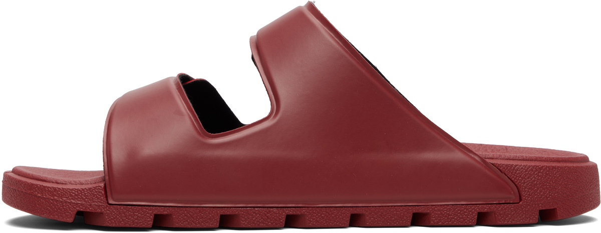 Hugo Red Double Touch-Closure Straps Logo Sandals