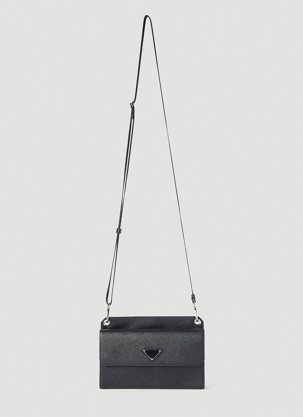 Prada Re-Nylon Black Lanyard Smartphone Holder Case Pouch Bag