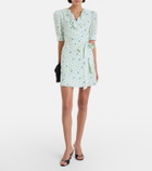 Alessandra Rich Floral silk minidress