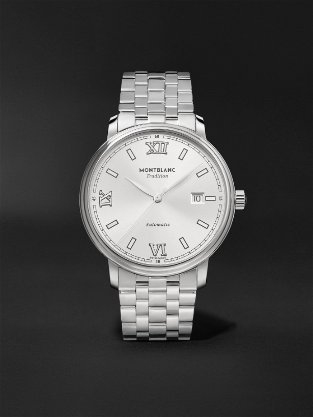 Photo: MONTBLANC - Tradition Automatic 40mm Stainless Steel Watch, Ref. No. 127770