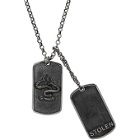 Stolen Girlfriends Club SSENSE Exclusive Silver Double Dog Tag Necklace
