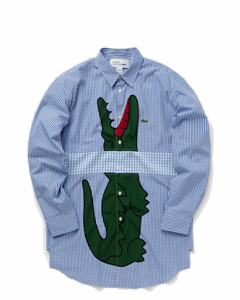 Photo: Comme Des Garçons Shirt X Lacoste Woven Shirt Multi - Mens - Longsleeves