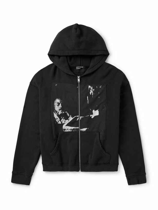 Photo: Enfants Riches Déprimés - Assemblage Printed Cotton-Jersey Hoodie - Black