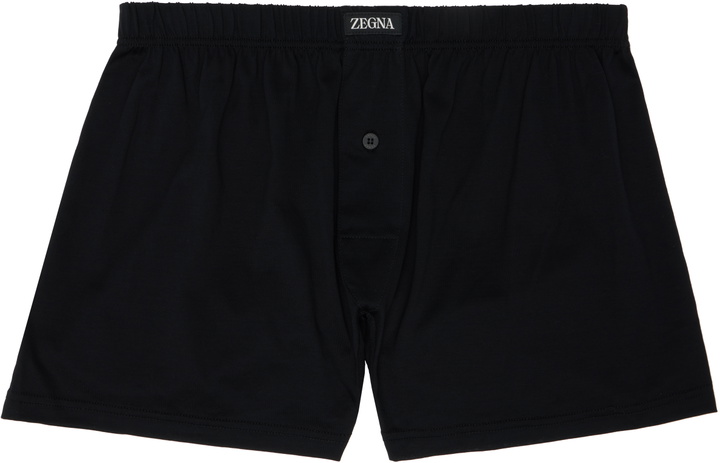 Photo: ZEGNA Black Filoscozia Cotton Boxers