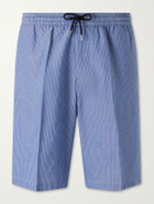 Paul Smith - Straight-Leg Striped Cotton-Seersucker Drawstring Shorts - Blue