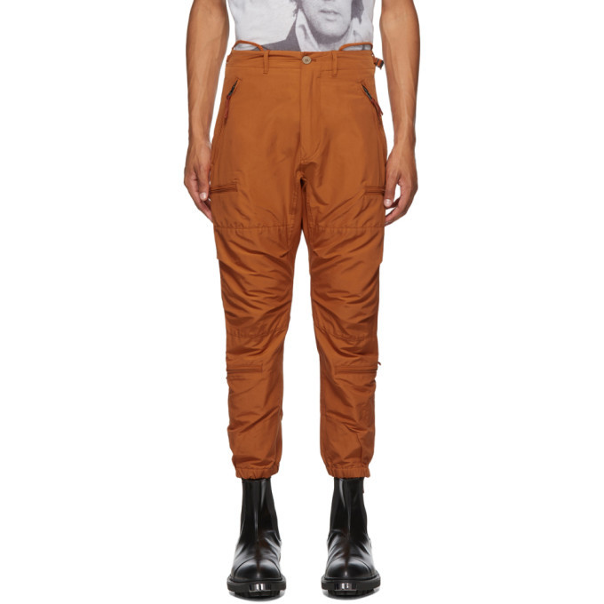 Orange best sale military pants