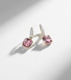 Octavia Elizabeth Cobblestone Micro 18kt gold hoop earrings with morganites and diamonds