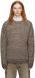 COOR Brown Cashpop Tweed Sweater