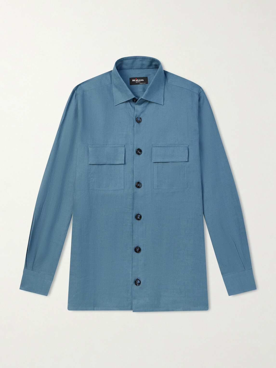 Kiton - Linen Shirt - Blue