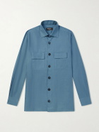 Kiton - Linen Shirt - Blue