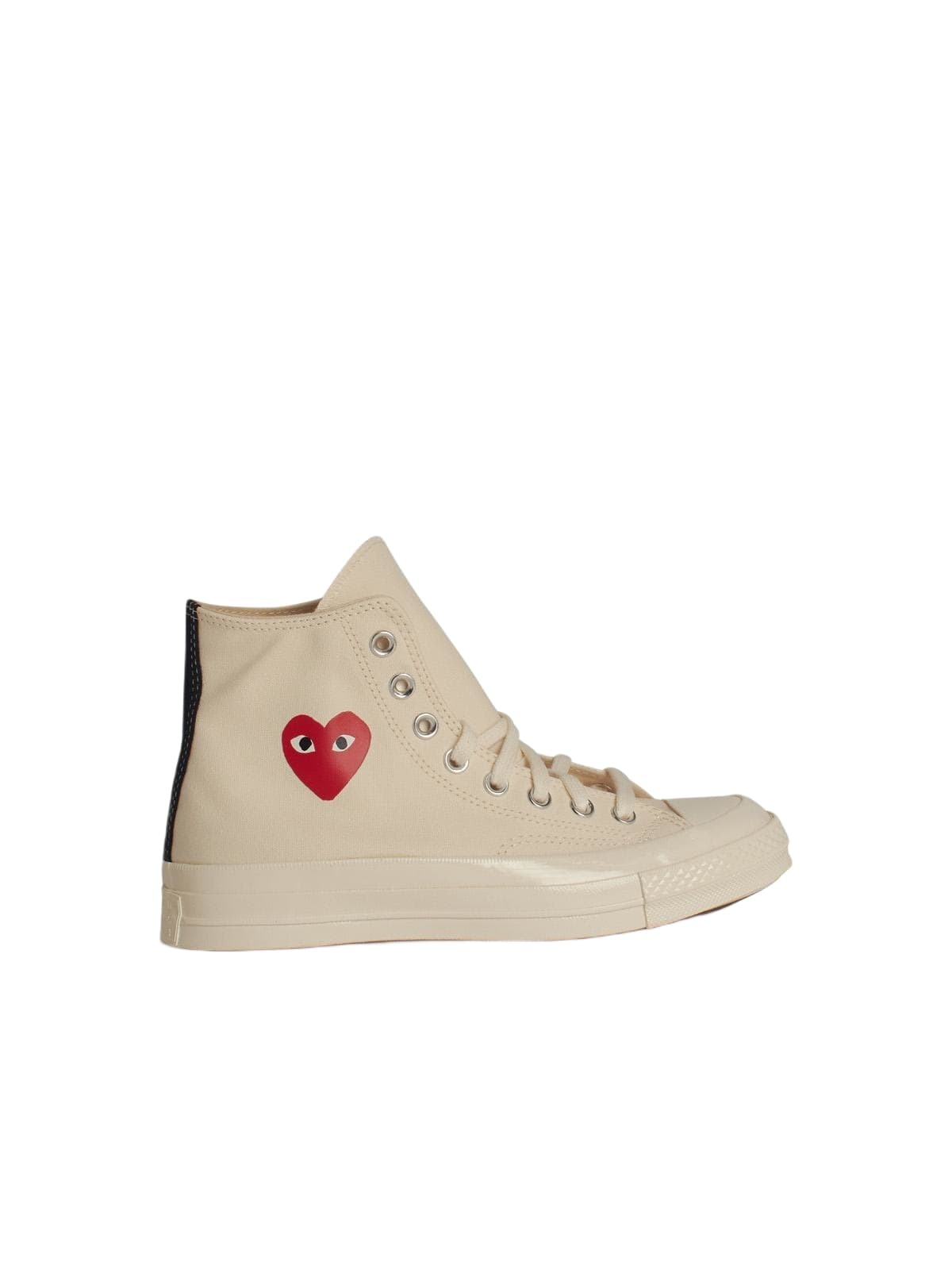 Comme des Garçons Play Beige Tela Sneakers