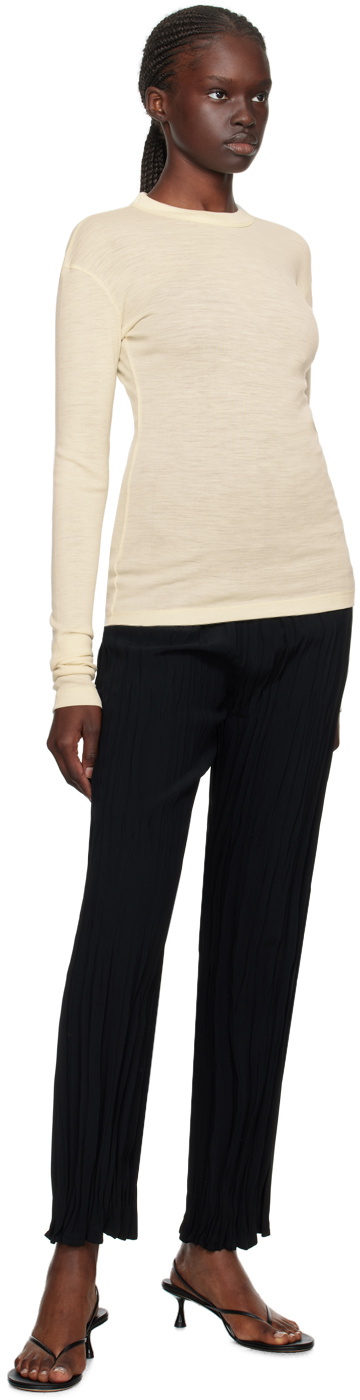BITE Off-White Crewneck Long Sleeve T-Shirt