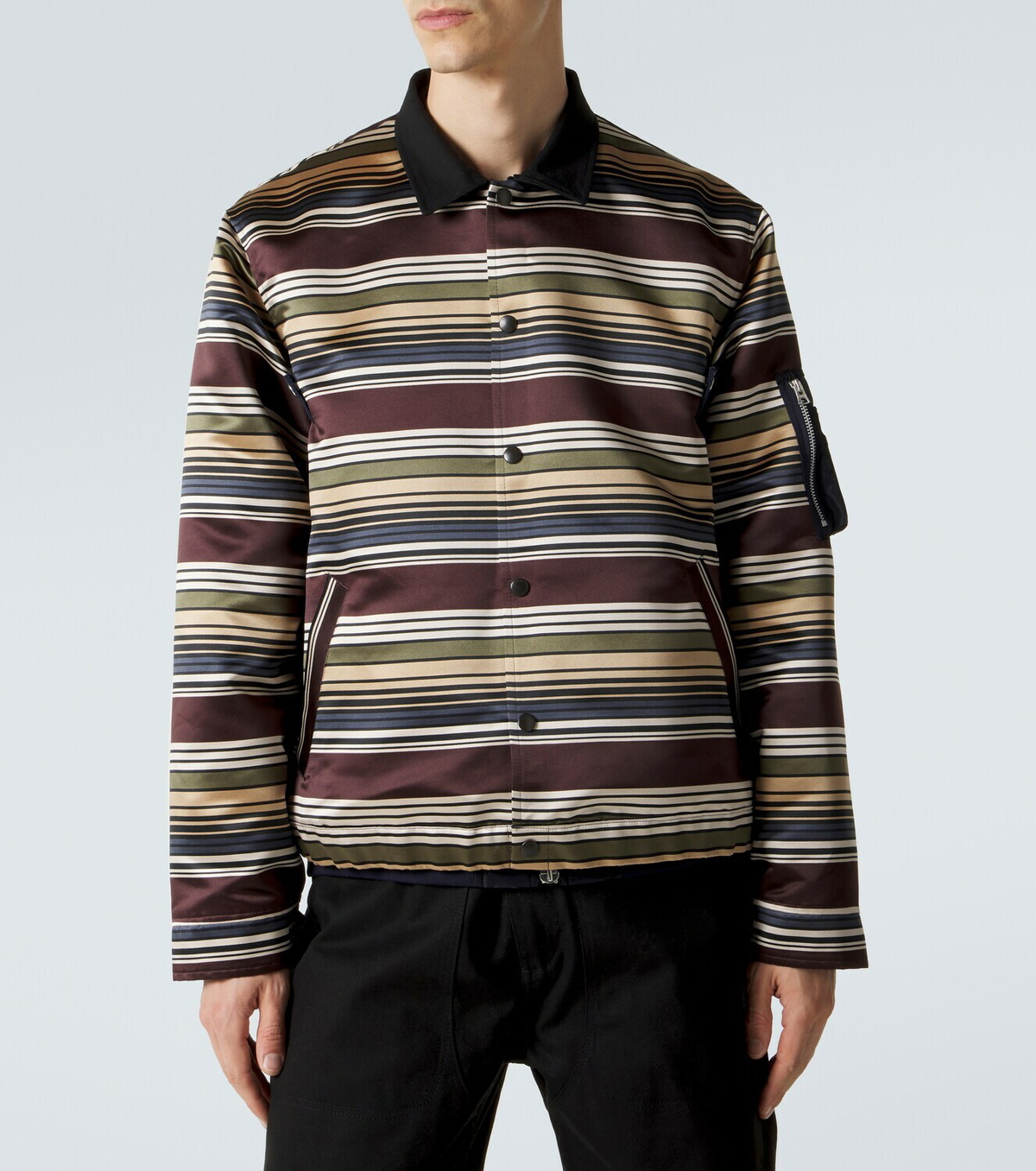 Sacai Striped blouson jacket