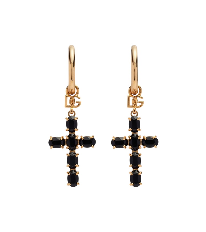 Photo: Dolce&Gabbana Crystal-embellished drop earrings