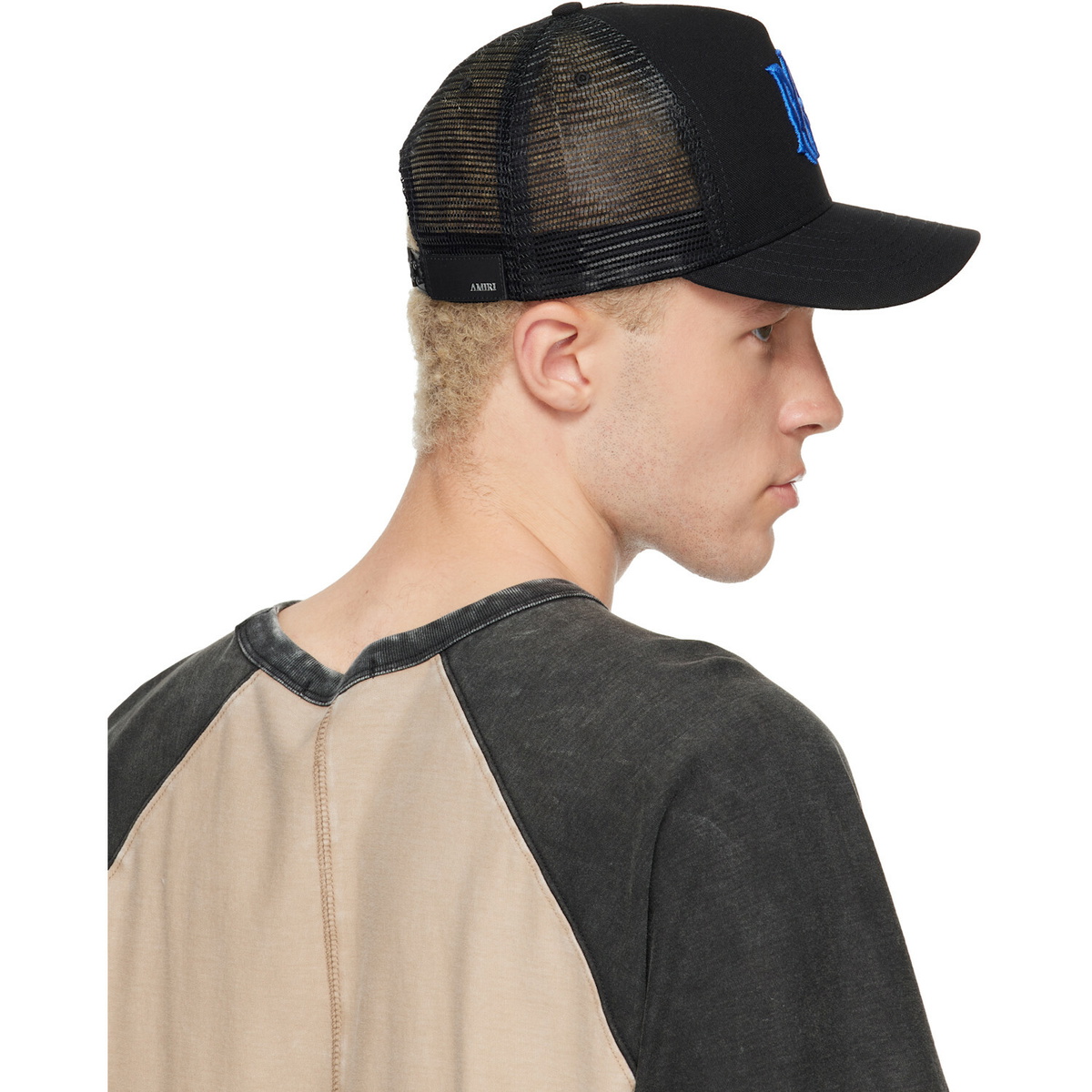 AMIRI Black 'MA' Trucker Cap
