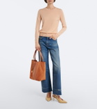 Chloé Chloé Spin Medium leather and suede tote bag