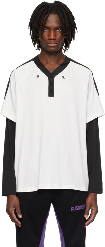 Photo: KUSIKOHC Black & White Baseball Long Sleeve Top