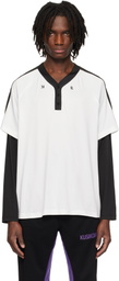 KUSIKOHC Black & White Baseball Long Sleeve Top