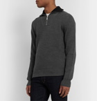 Berluti - Ribbed Wool and Cashmere-Blend Half-Zip Sweater - Gray