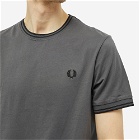 Fred Perry Authentic Men's Twin Tipped T-Shirt in Gunmetal