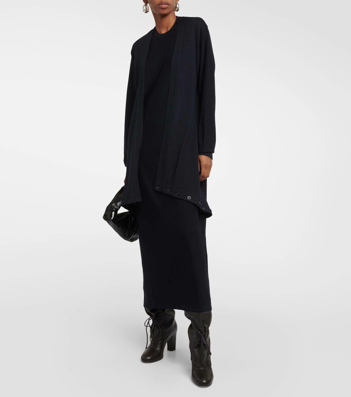 Lemaire Twisted trompe l'œil sweater midi dress Lemaire