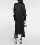 Plan C Asymmetric pleated midi dress