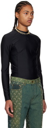 Marine Serre Black Second Skin Sport Top