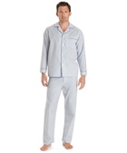 Brooks Brothers Men's Wrinkle-Resistant Blue Stripe Pajamas | Light Blue