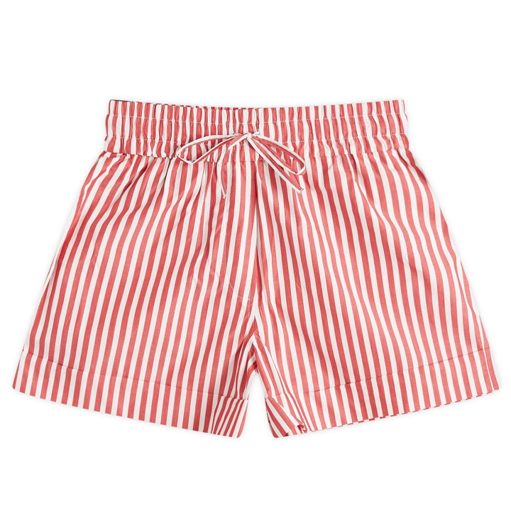 Photo: GANNI Women's Elasticated Shorts in Barbados Cherry