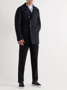 Giorgio Armani - Virgin Wool-Blend Peacoat - Blue