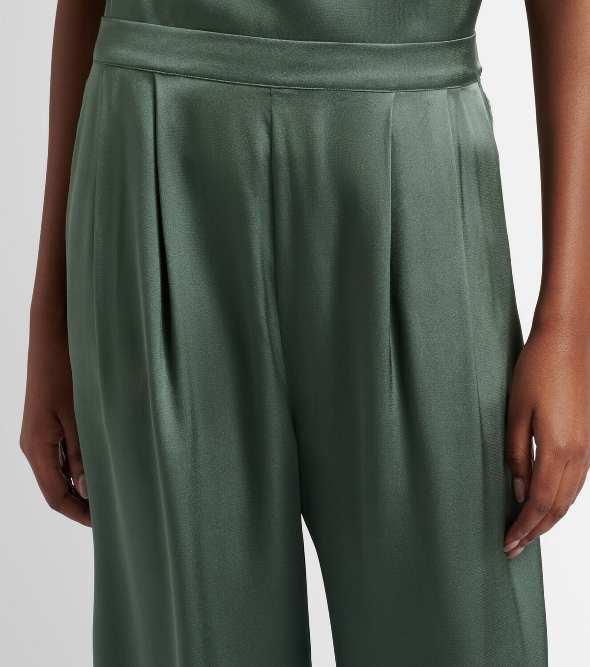 Asceno Isola pleated silk twill wide-leg pants