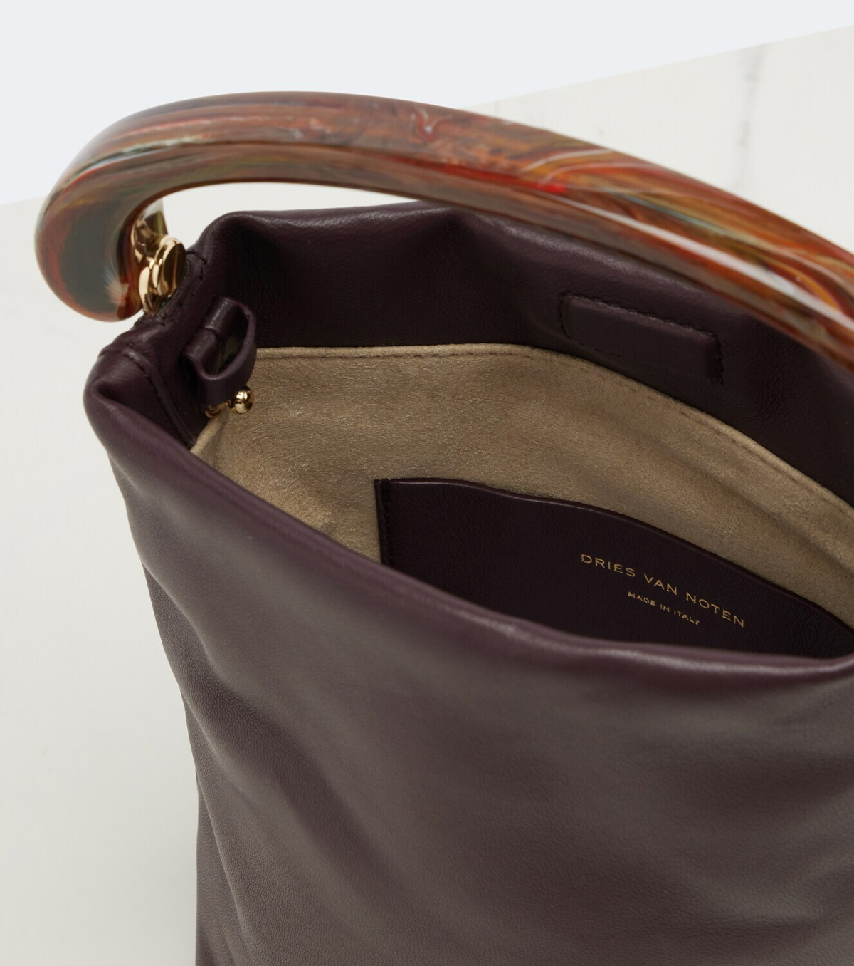 Dries Van Noten Small leather top-handle bag