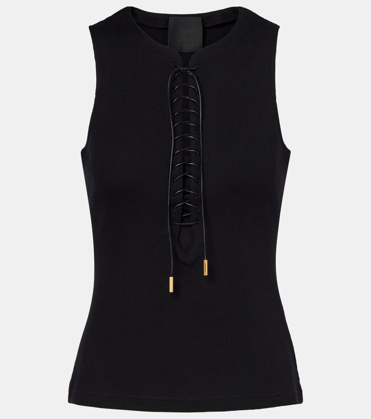 Givenchy 4G lace-up cotton-blend jersey tank top