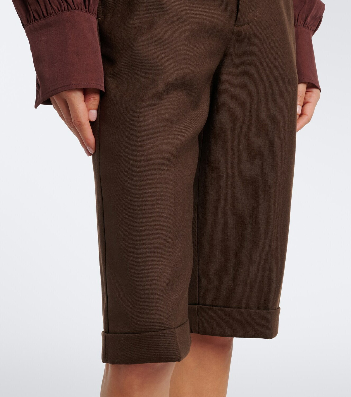 Xu Zhi Wool capri pants